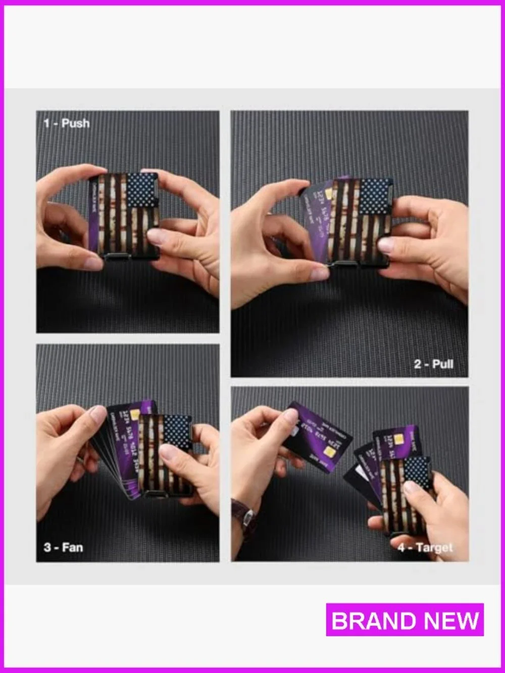 Ultra Thin Aluminum Card Holder Minimalist Front Pocket Wallet RFID Blocking
